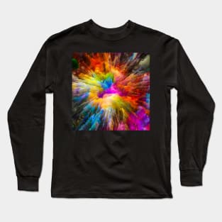 Fantasy Color explosion Powder Paint explodes. Long Sleeve T-Shirt